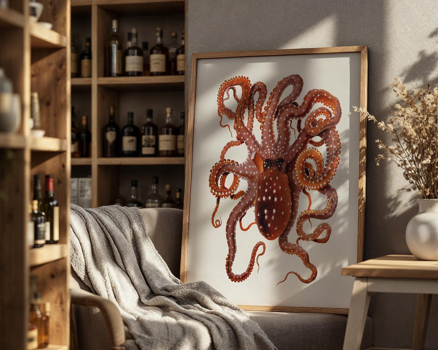 Vintage Octopus – Coastal Marine Wall Art Print