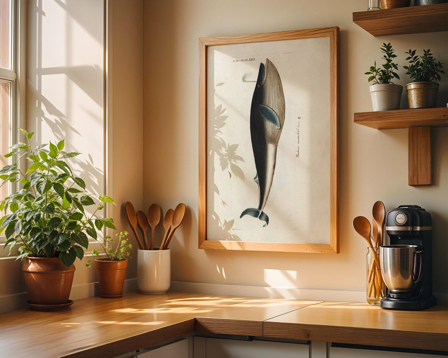Vintage Whale Illustration – Natural History Wall Art Print