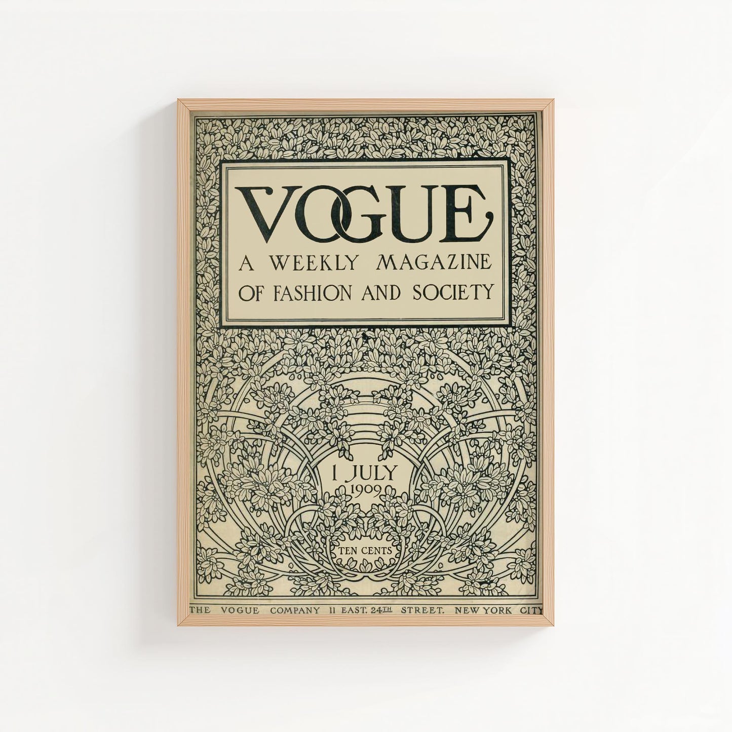 Vogue Cover (1909) | Vintage Fashion Magazine Poster