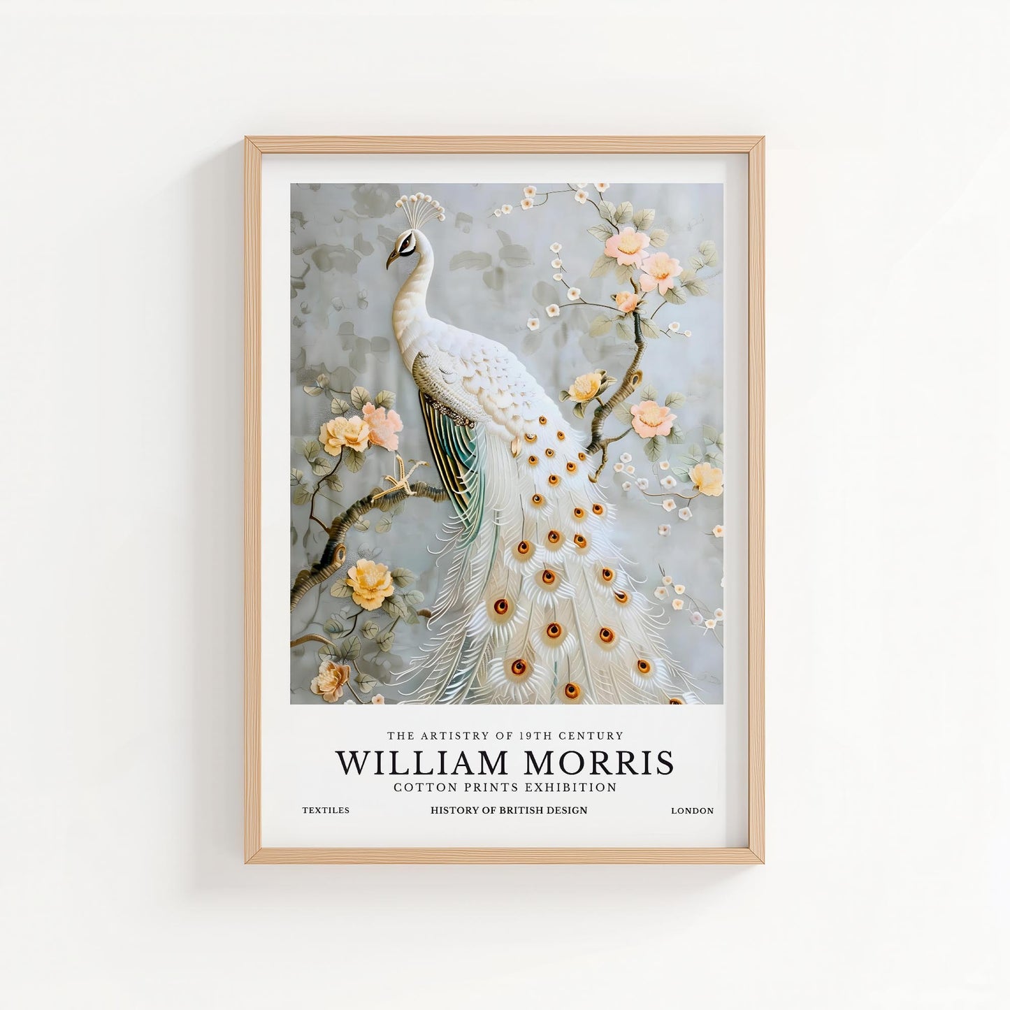 White Peacock | William Morris Inspired Botanical Art Print