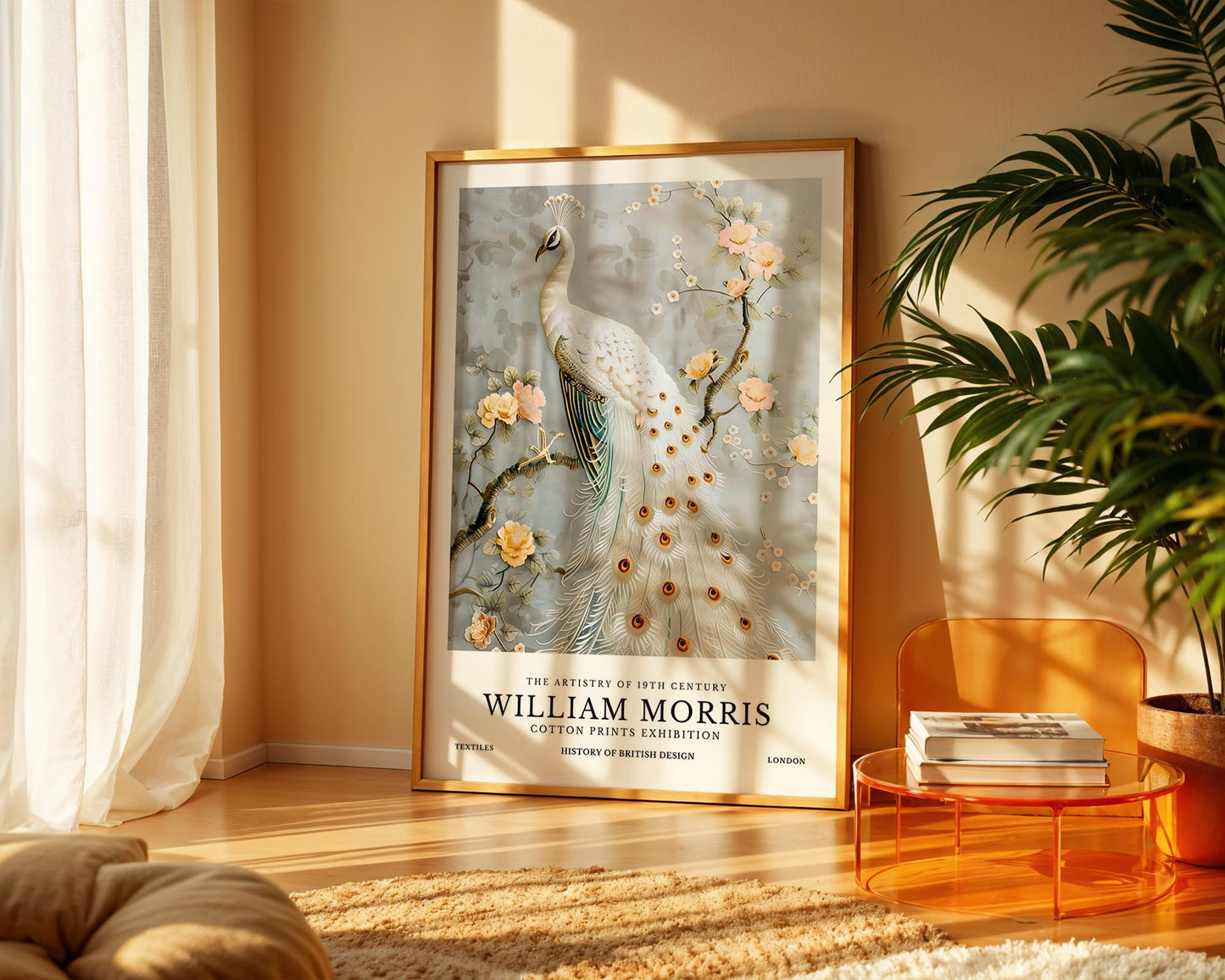 White Peacock | William Morris Inspired Botanical Art Print