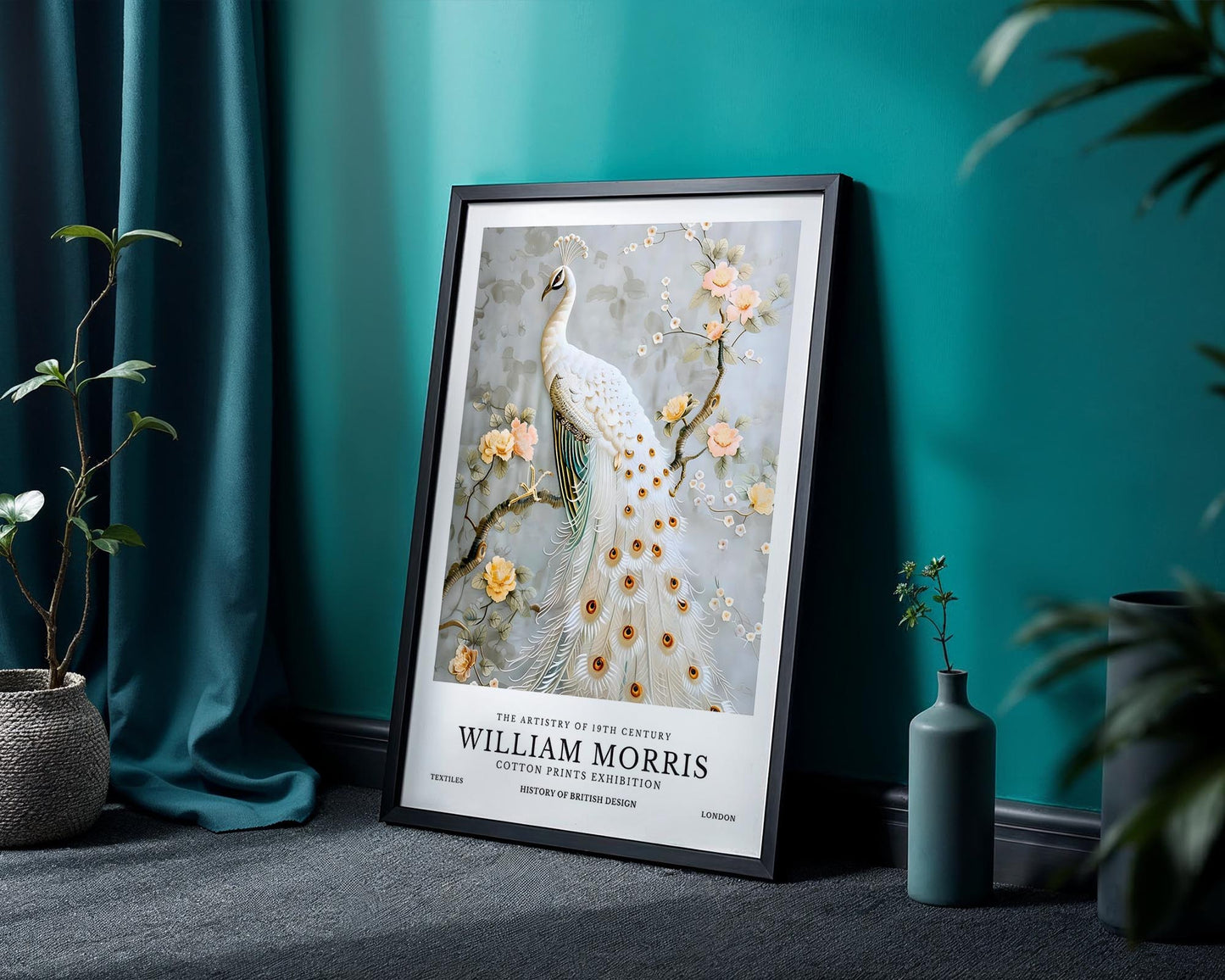 White Peacock | William Morris Inspired Botanical Art Print