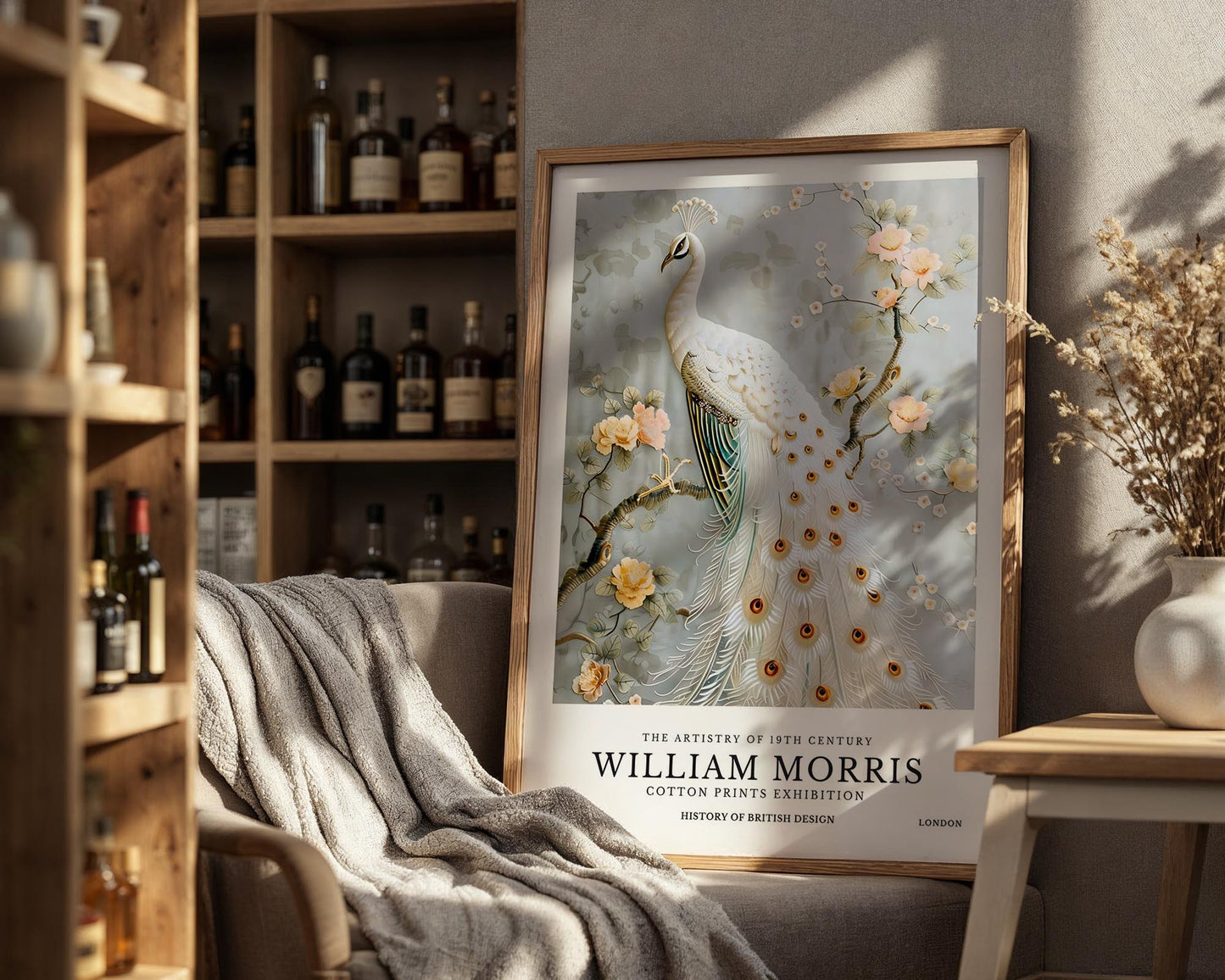 White Peacock | William Morris Inspired Botanical Art Print