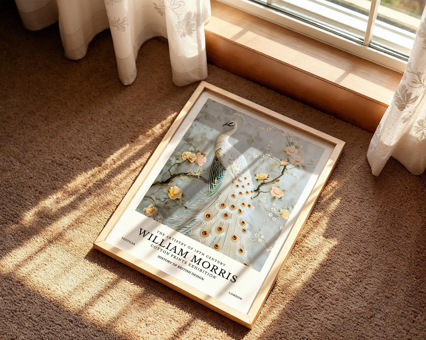 White Peacock | William Morris Inspired Botanical Art Print