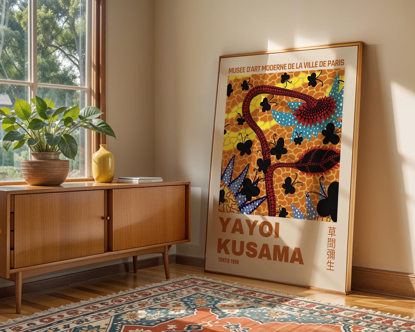 Yayoi Kusama Butterflies & Vines | Tokyo 1998 Exhibition Poster