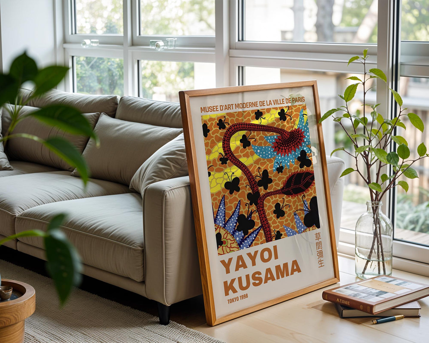 Yayoi Kusama Butterflies & Vines | Tokyo 1998 Exhibition Poster