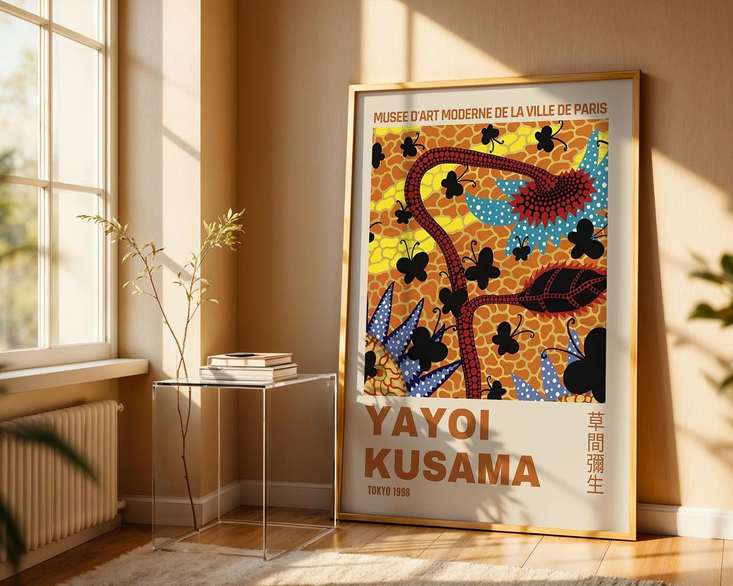 Yayoi Kusama Butterflies & Vines | Tokyo 1998 Exhibition Poster