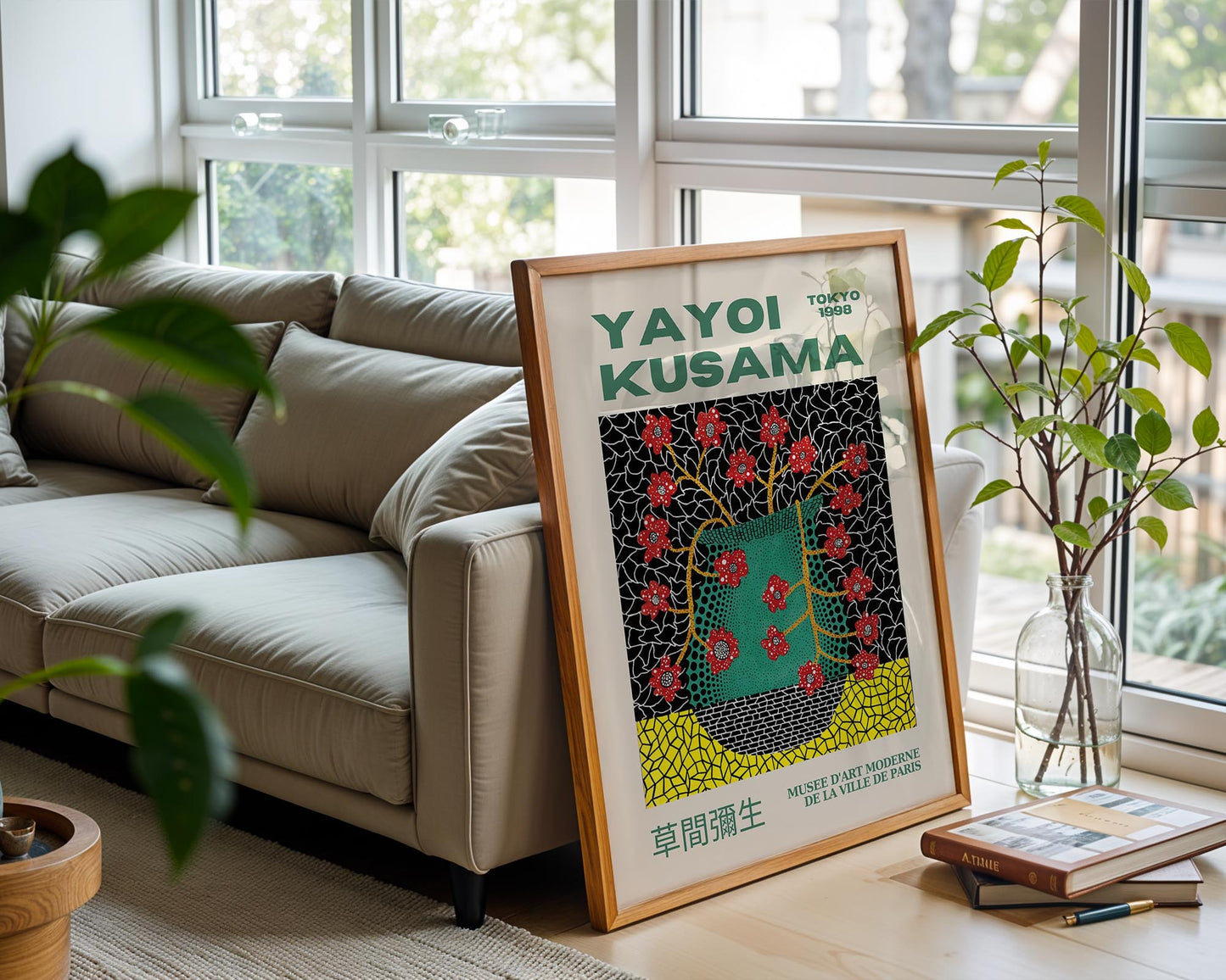 Yayoi Kusama Cherry Blossom Vase | Tokyo 1998 Exhibition Poster