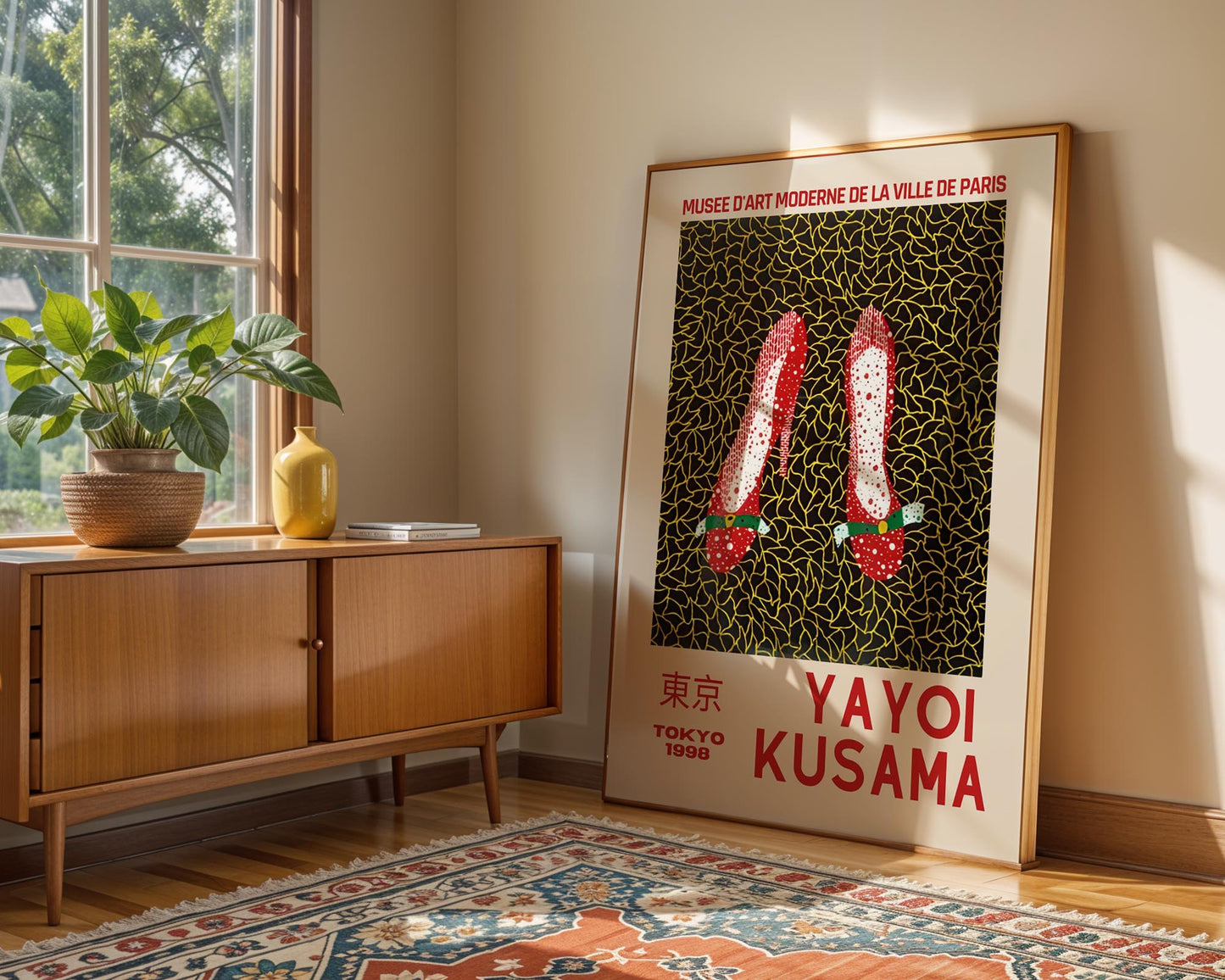 Yayoi Kusama Red Shoes Tokyo Exhibition Poster