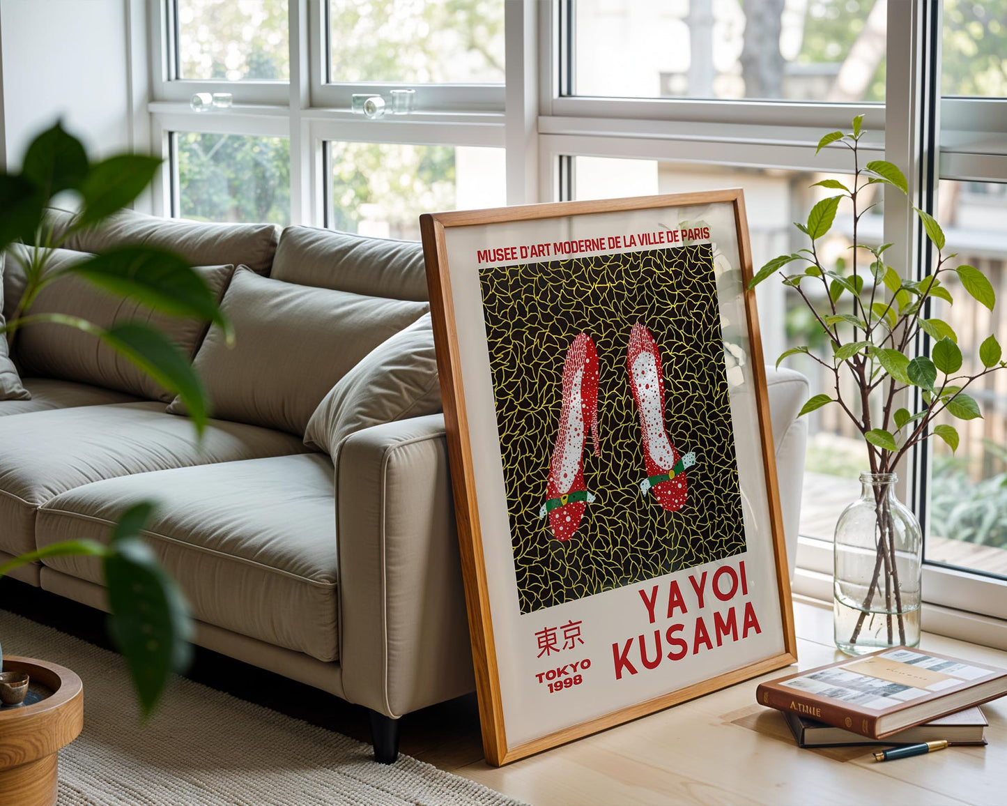 Yayoi Kusama Red Shoes Tokyo Exhibition Poster