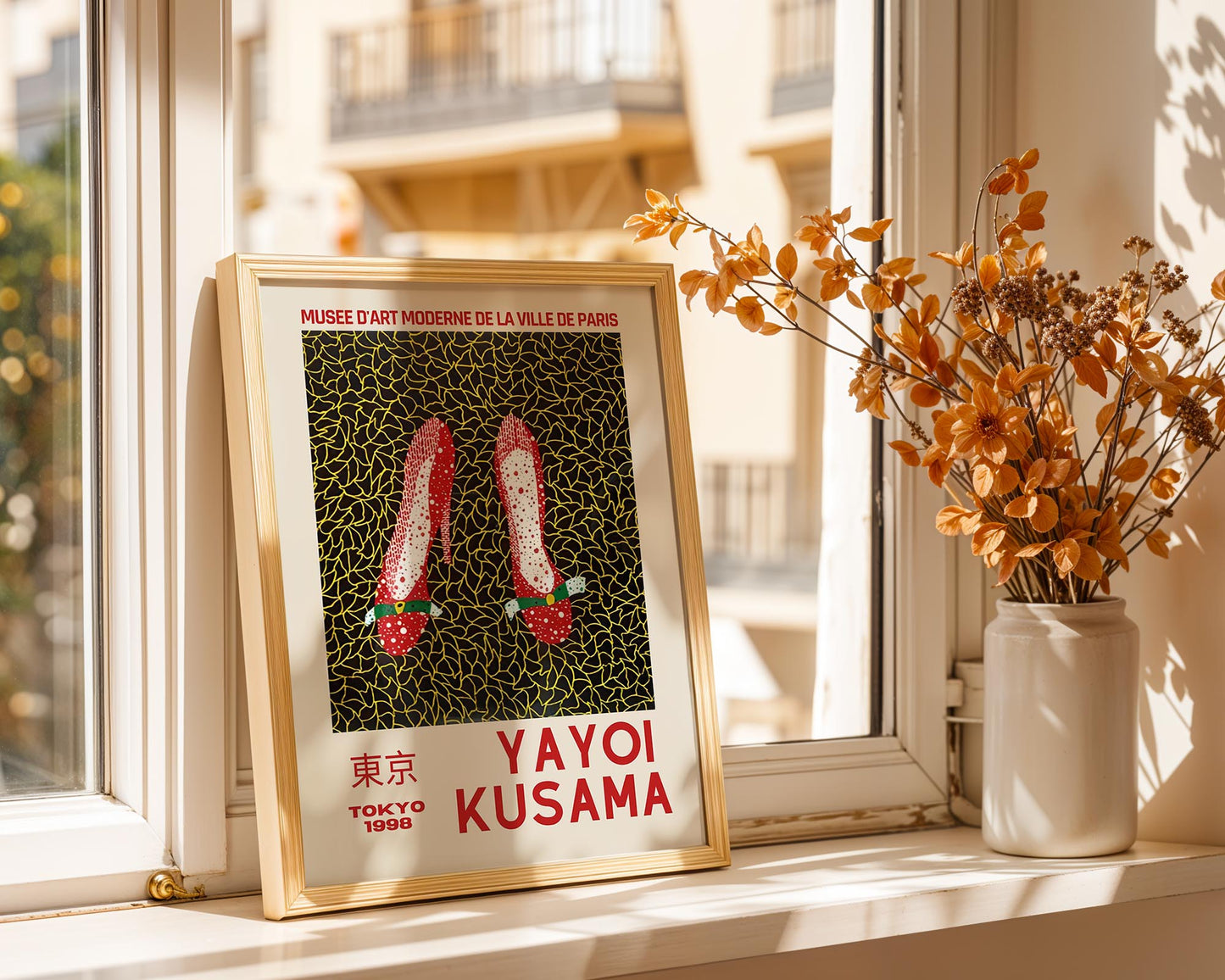 Yayoi Kusama Red Shoes Tokyo Exhibition Poster