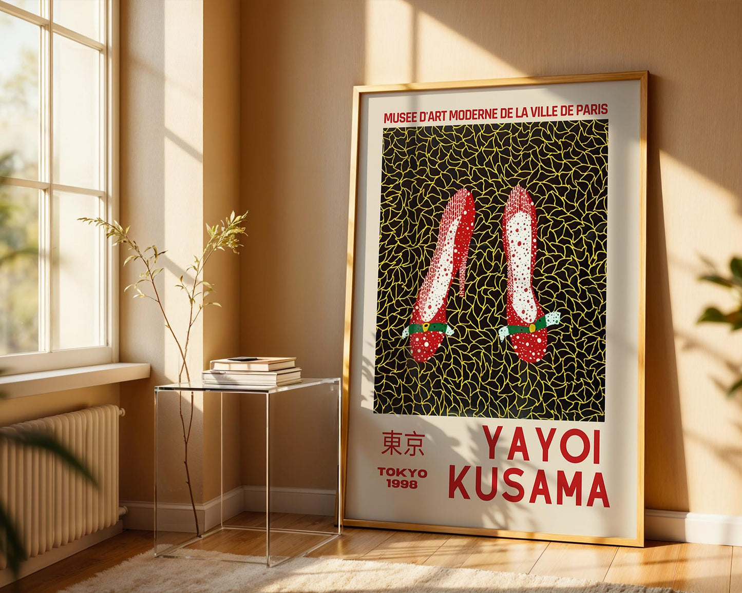 Yayoi Kusama Red Shoes Tokyo Exhibition Poster
