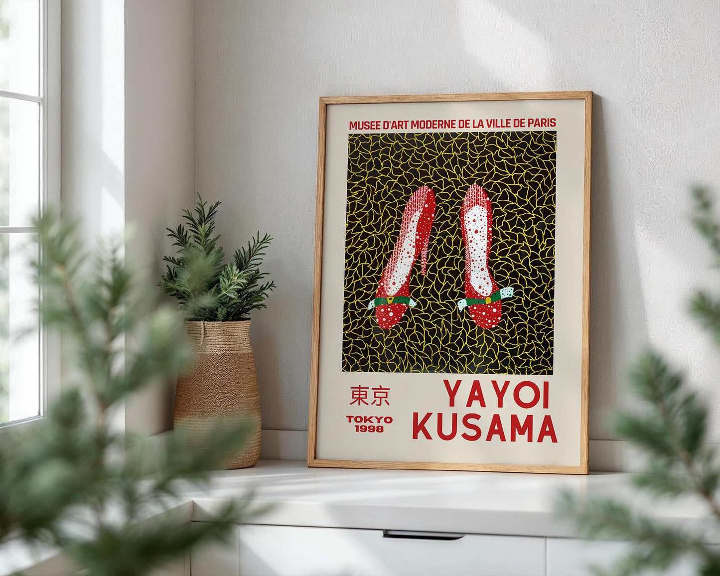 Yayoi Kusama Red Shoes Tokyo Exhibition Poster